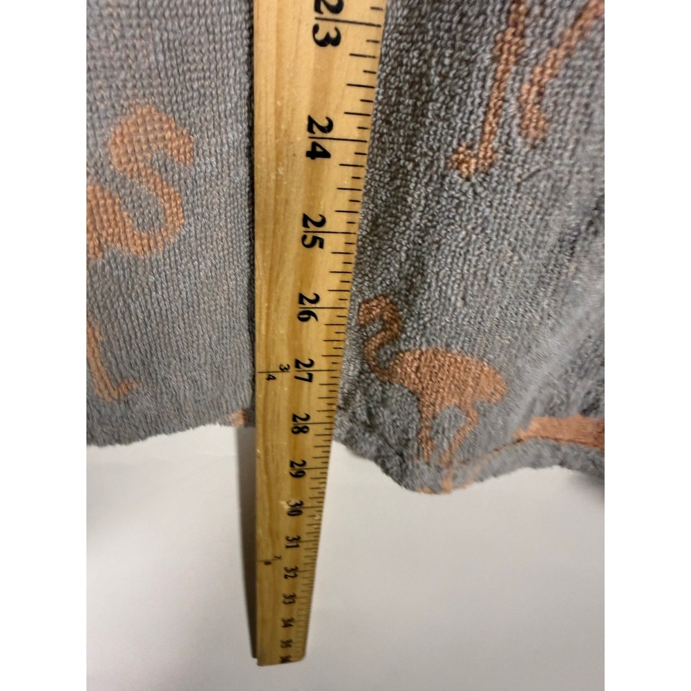 OAS Mens XL Flamingo Terry Cotton Shirt Grey Peach Short Sleeve Button Down - Picture 8 of 8